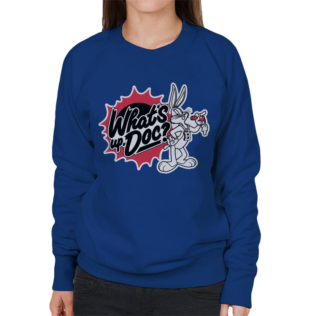 Looney Tunes Whats Up Doc Bugs Bunny Retro Women's Sweatshirt-ALL + EVERY