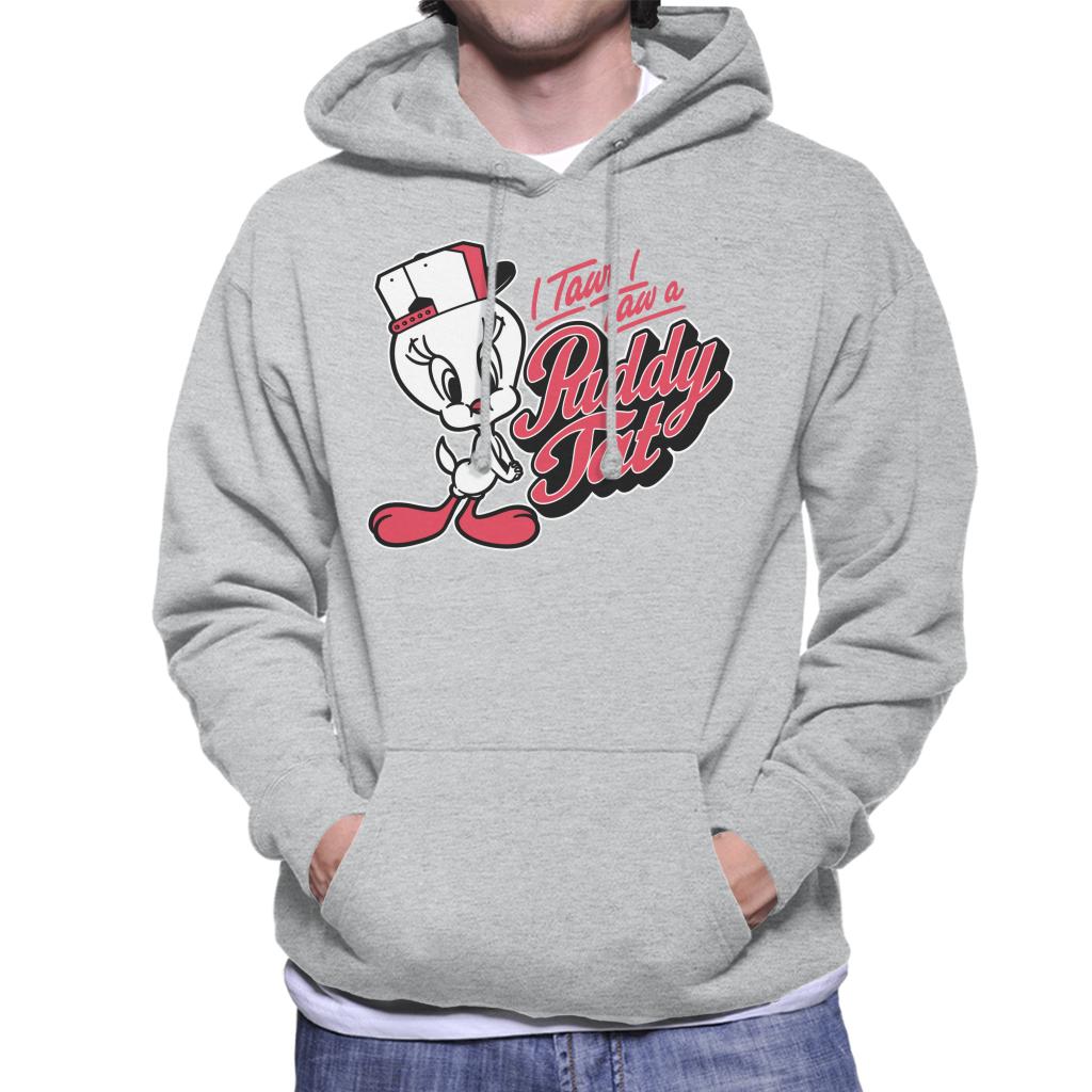 Looney Tunes Tweety Baseball Puddy Tat Men's Hooded Sweatshirt-ALL + EVERY