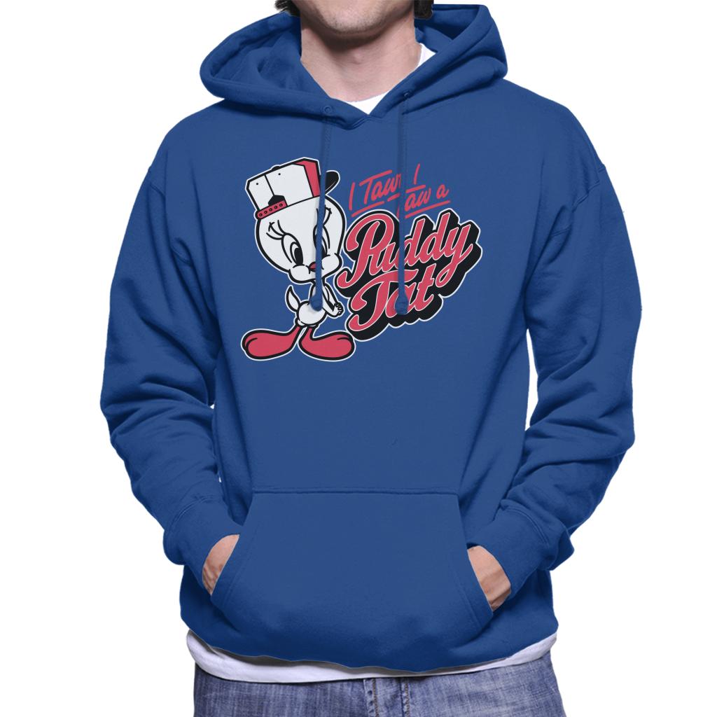 Looney Tunes Tweety Baseball Puddy Tat Men's Hooded Sweatshirt-ALL + EVERY