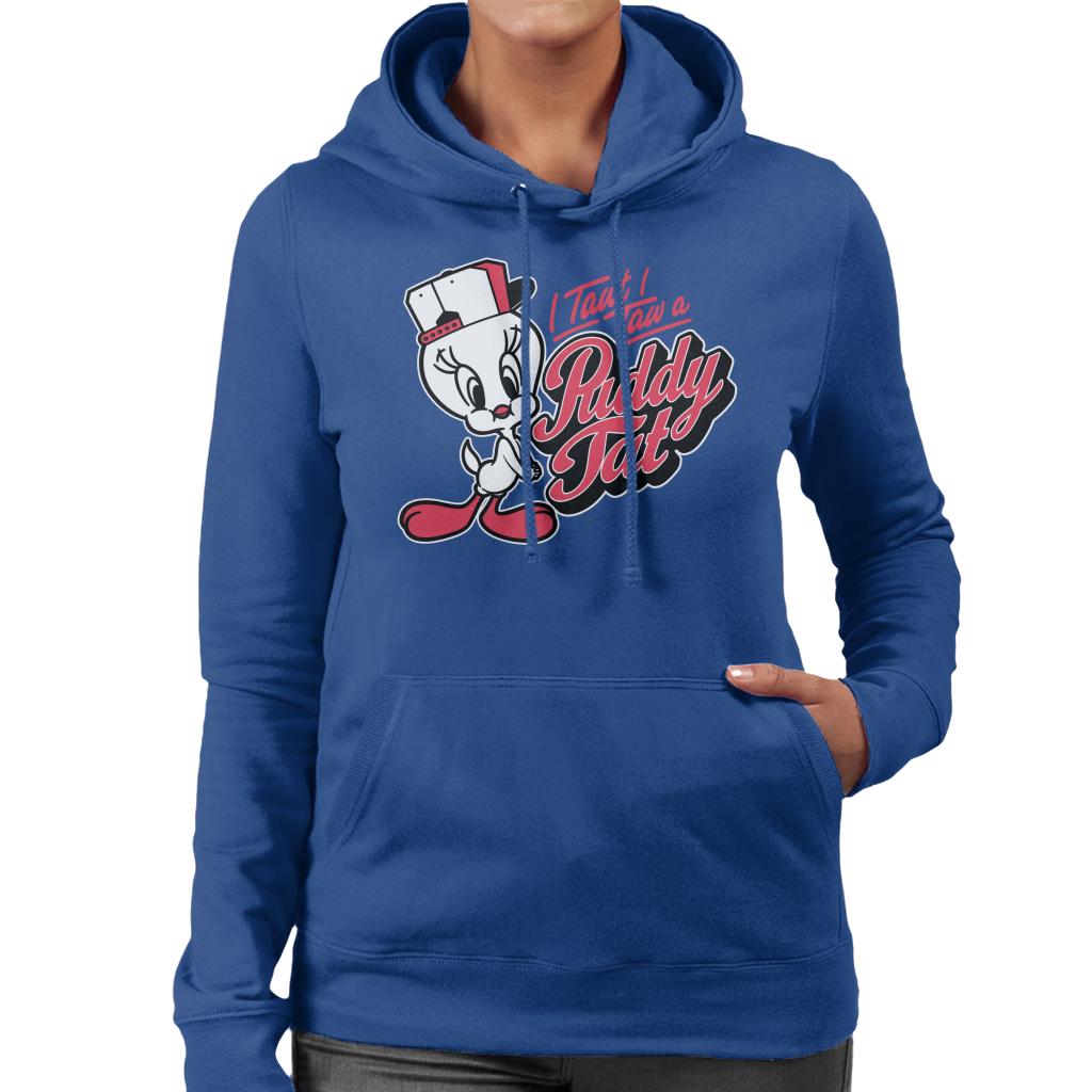 Looney Tunes Tweety Baseball Puddy Tat Women's Hooded Sweatshirt-ALL + EVERY