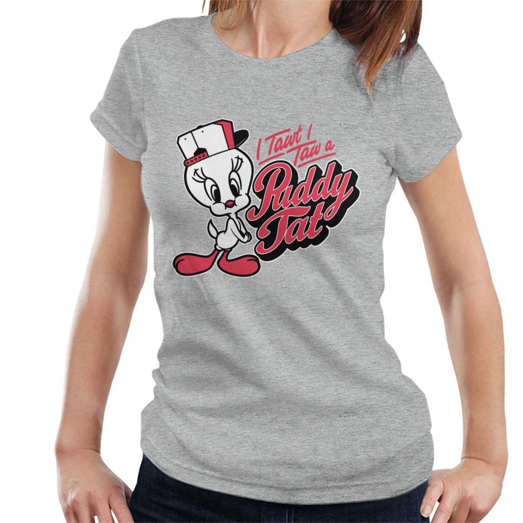 Looney Tunes Tweety Baseball Puddy Tat Women's T-Shirt-ALL + EVERY