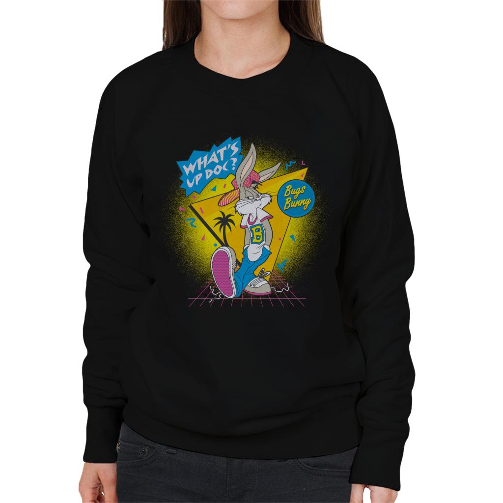 Looney Tunes Retrowave Bugs Bunny Women's Sweatshirt-ALL + EVERY