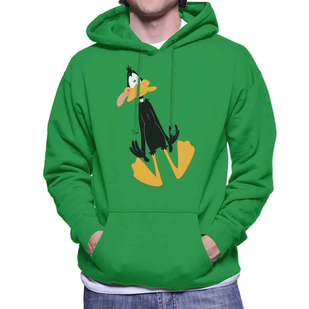 Looney Tunes Daffy Duck Dumbstruck Men's Hooded Sweatshirt-ALL + EVERY