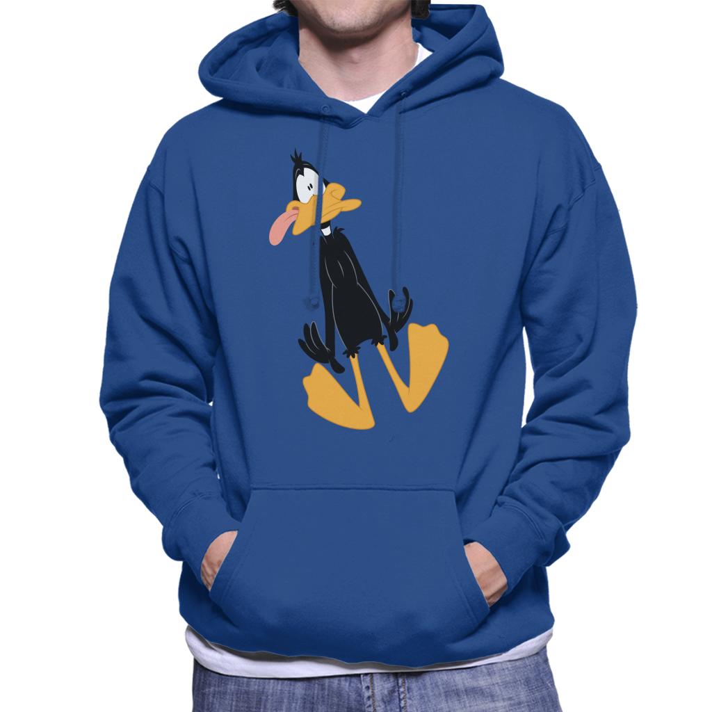 Looney Tunes Daffy Duck Dumbstruck Men's Hooded Sweatshirt-ALL + EVERY