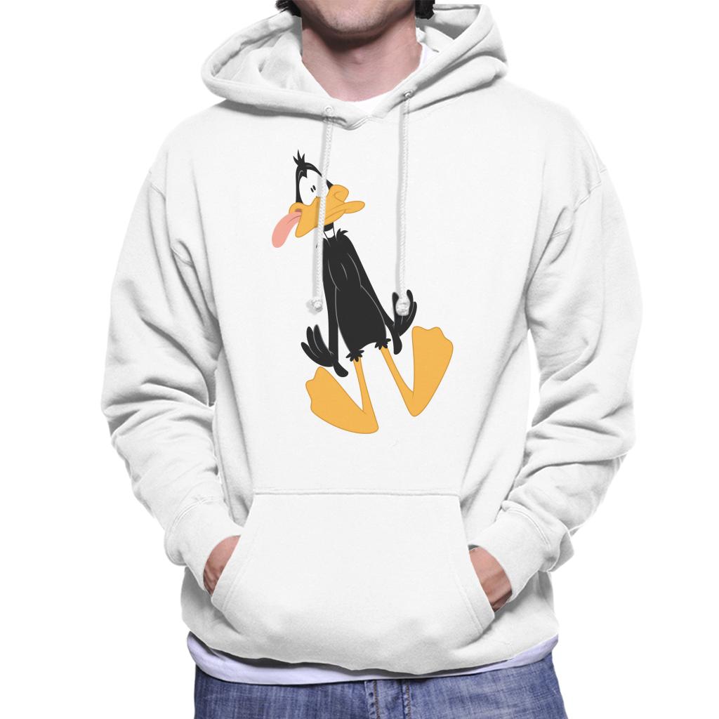 Looney Tunes Daffy Duck Dumbstruck Men's Hooded Sweatshirt-ALL + EVERY