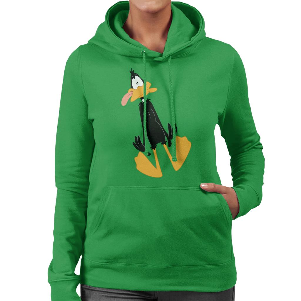 Looney Tunes Daffy Duck Dumbstruck Women's Hooded Sweatshirt-ALL + EVERY