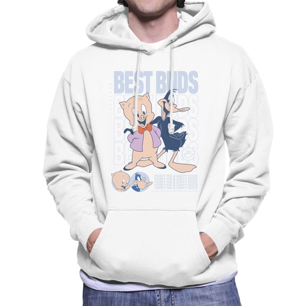 Looney Tunes Porky Pig Daffy Duck Best Buds Men's Hooded Sweatshirt-ALL + EVERY