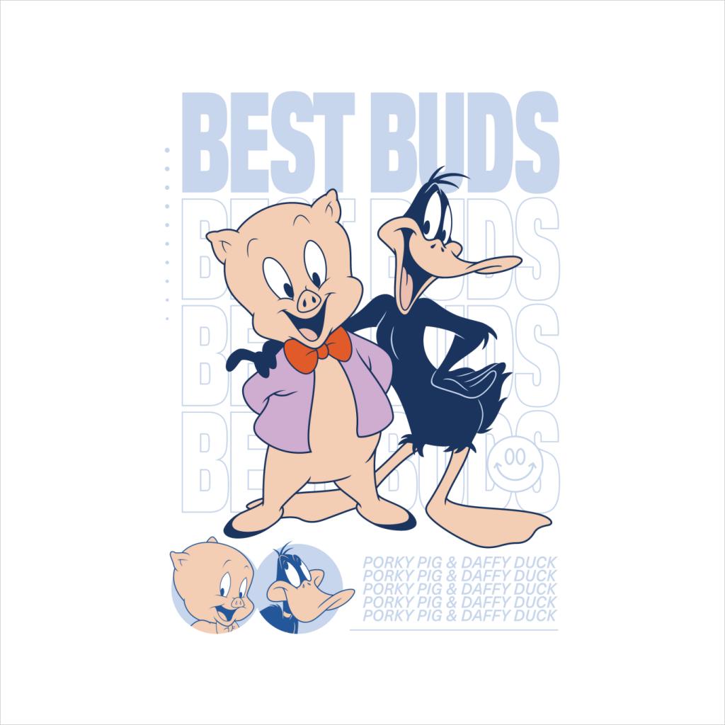 Looney Tunes Porky Pig Daffy Duck Best Buds Women's Hooded Sweatshirt-ALL + EVERY