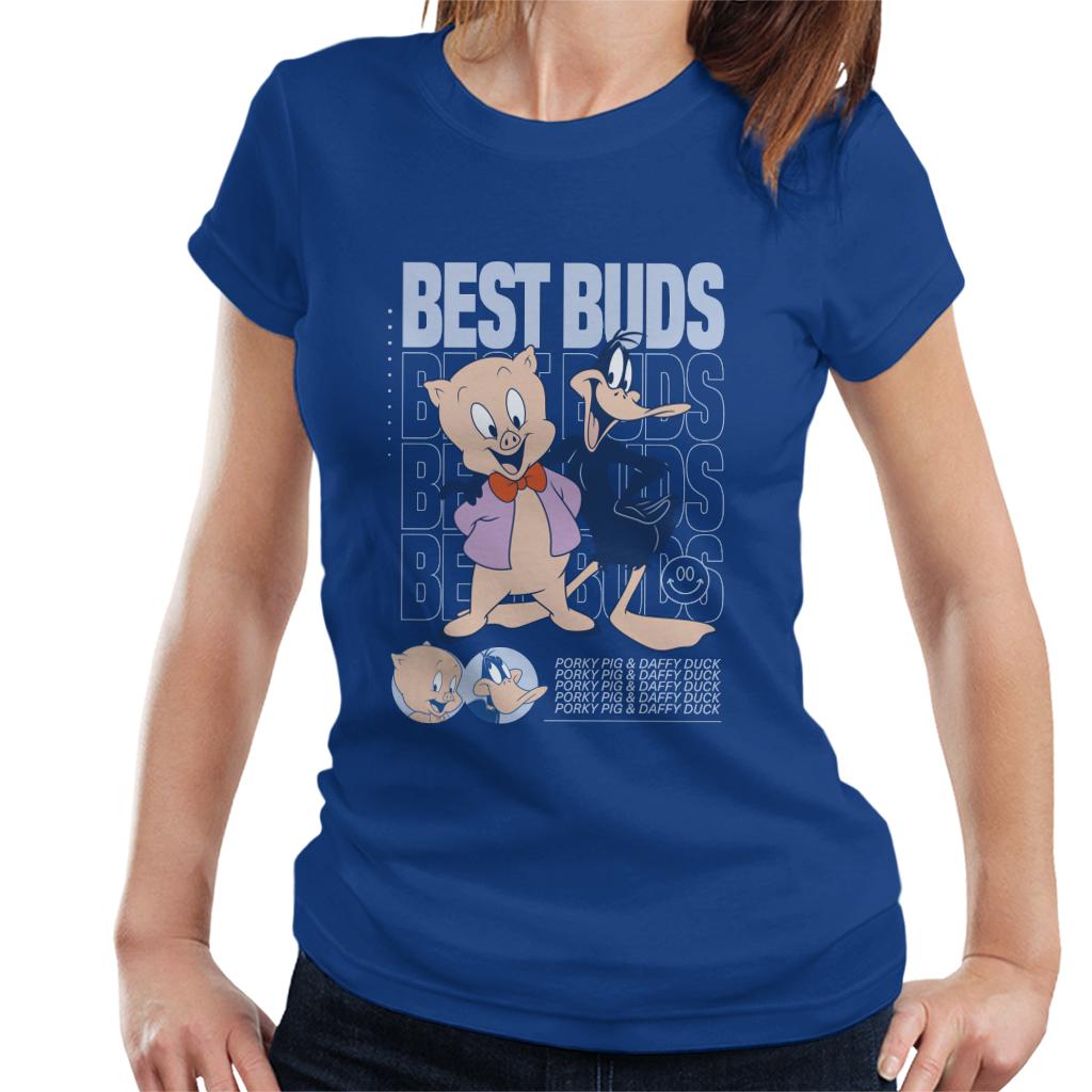 Looney Tunes Porky Pig Daffy Duck Best Buds Women's T-Shirt-ALL + EVERY