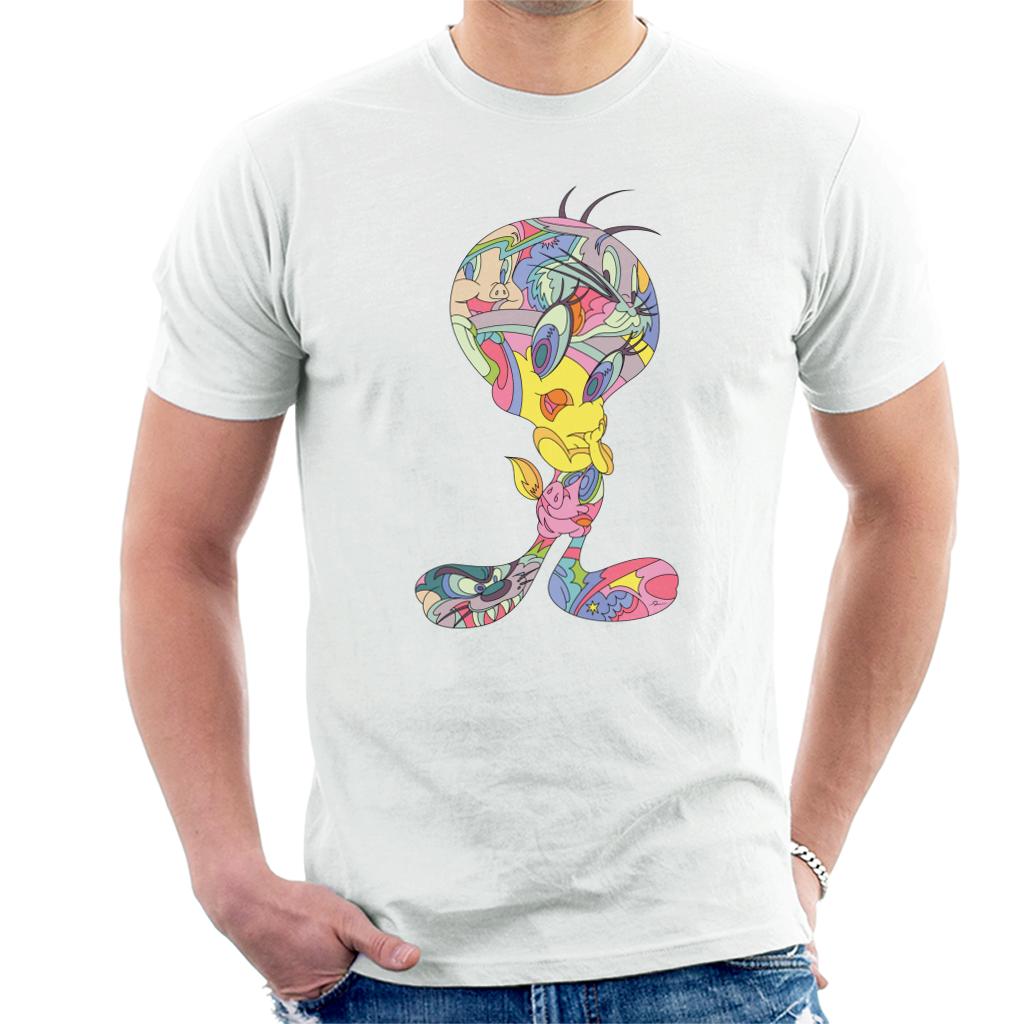 Looney Tunes Tweety Abstract Art Men's T-Shirt-ALL + EVERY