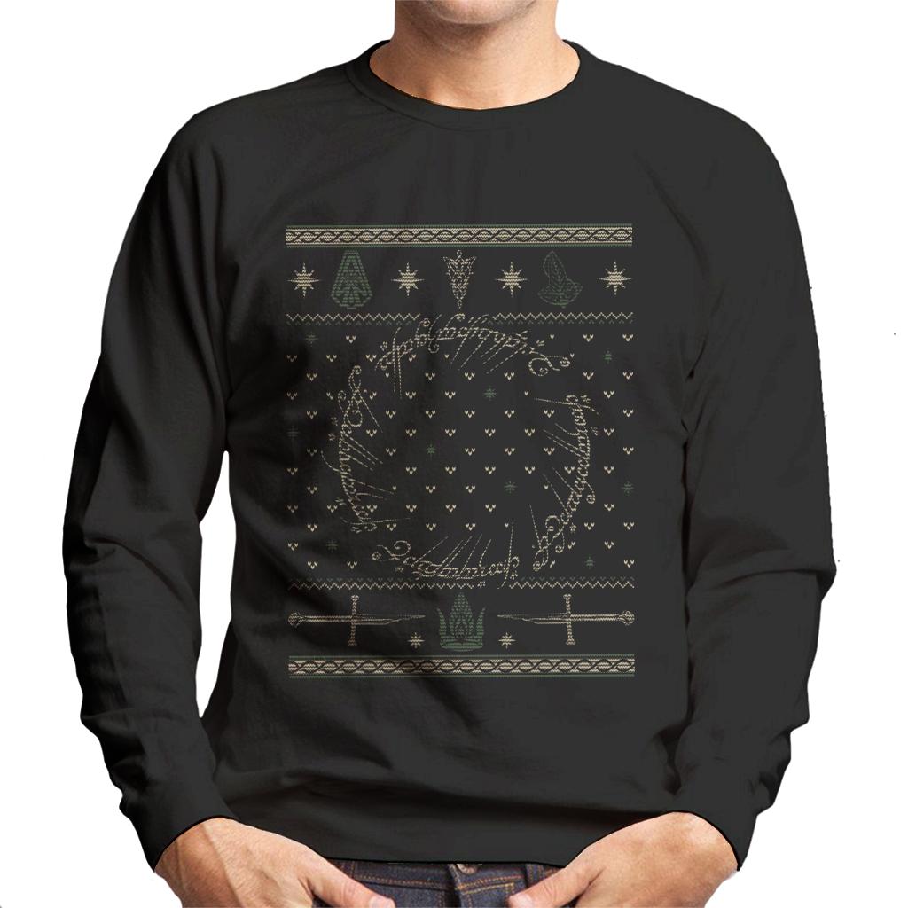 The Lord Of The Rings Christmas Ring Men's Sweatshirt-ALL + EVERY