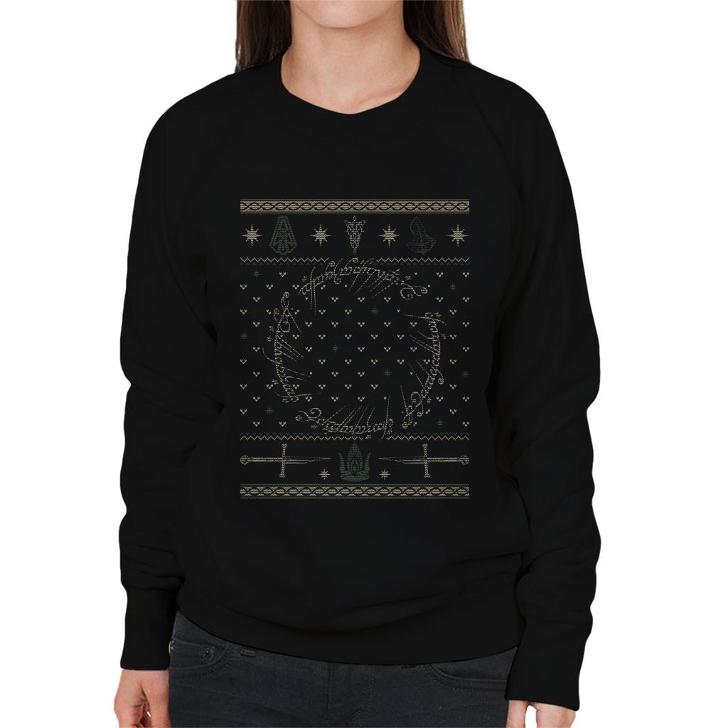 The Lord Of The Rings Christmas Ring Women's Sweatshirt-ALL + EVERY