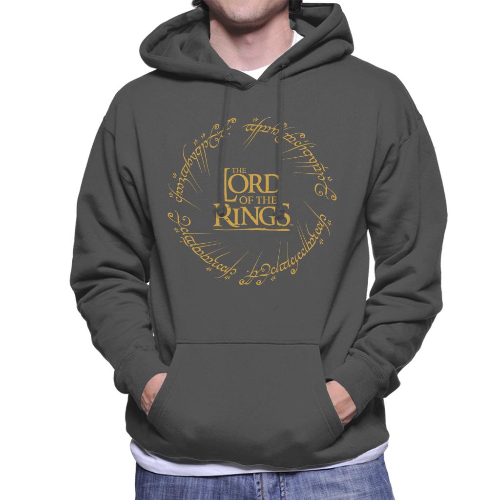 The Lord Of The Rings Logo Ring Inscription Men's Hooded Sweatshirt-ALL + EVERY