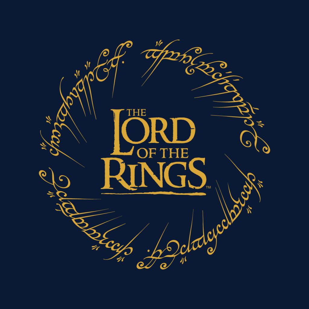 The Lord Of The Rings Logo Ring Inscription Men's T-Shirt-ALL + EVERY