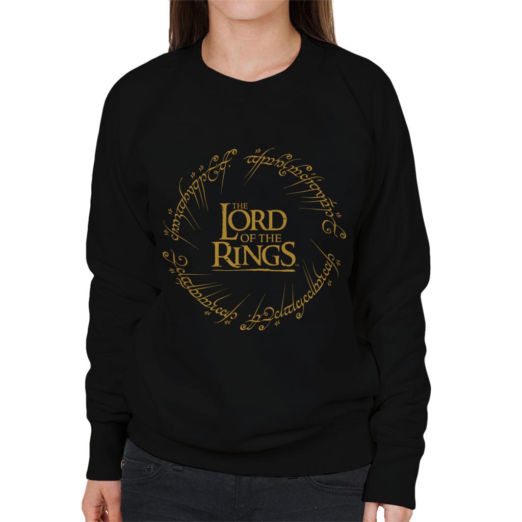 The Lord Of The Rings Logo Ring Inscription Women's Sweatshirt-ALL + EVERY