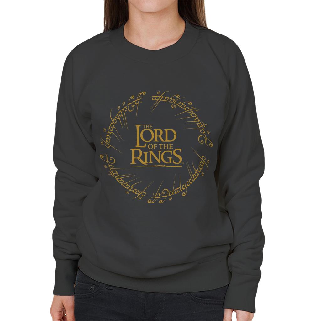 The Lord Of The Rings Logo Ring Inscription Women's Sweatshirt-ALL + EVERY