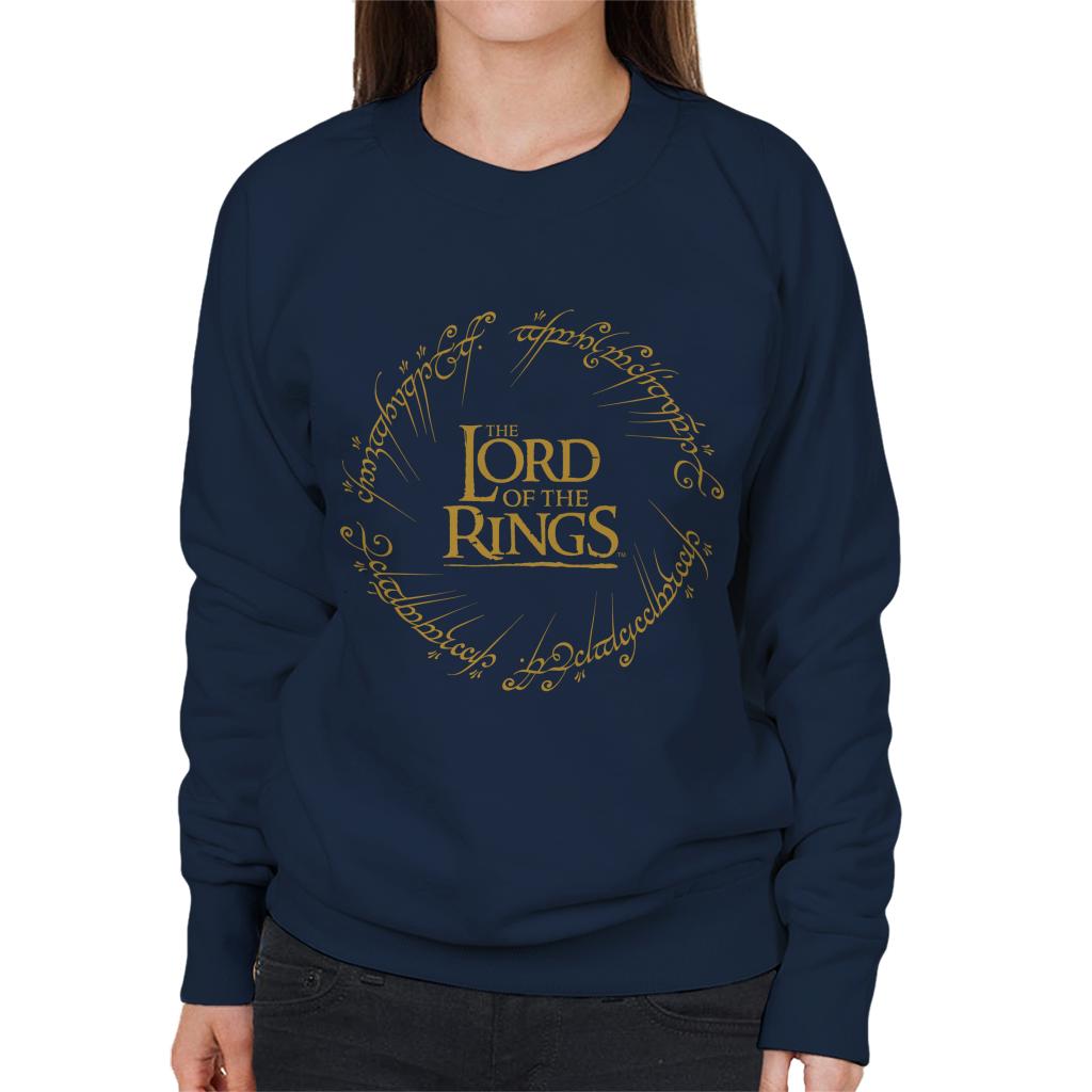 The Lord Of The Rings Logo Ring Inscription Women's Sweatshirt-ALL + EVERY