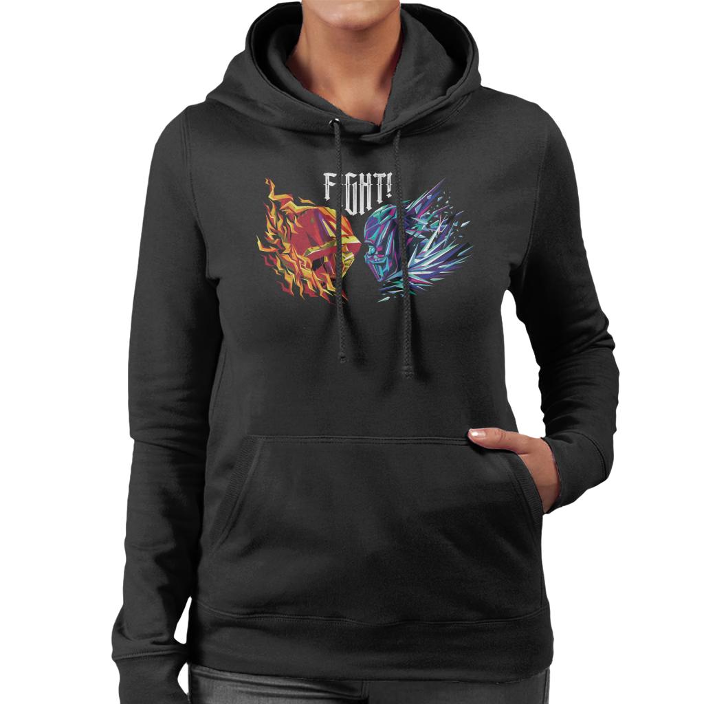 Mortal Kombat Scorpion Sub Zero Fight Women's Hooded Sweatshirt-ALL + EVERY