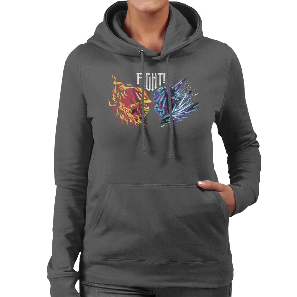 Mortal Kombat Scorpion Sub Zero Fight Women's Hooded Sweatshirt-ALL + EVERY