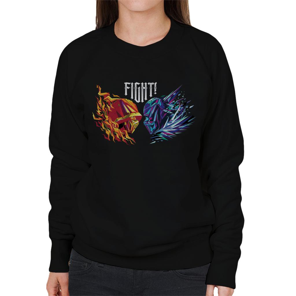 Mortal Kombat Scorpion Sub Zero Fight Women's Sweatshirt-ALL + EVERY