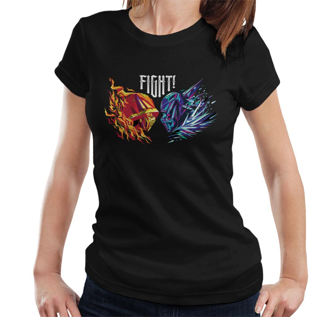 Mortal Kombat Scorpion Sub Zero Fight Women's T-Shirt-ALL + EVERY