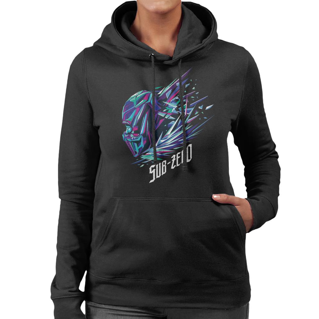 Mortal Kombat Sub Zero Head Women's Hooded Sweatshirt-ALL + EVERY