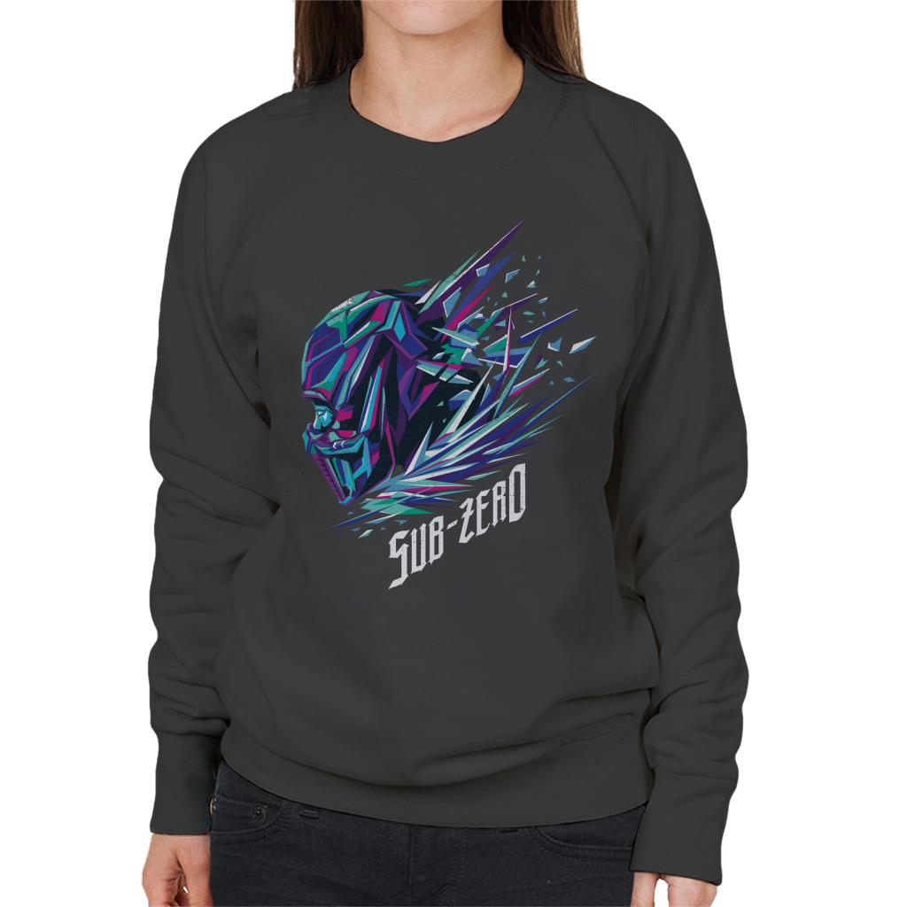 Mortal Kombat Sub Zero Head Women's Sweatshirt-ALL + EVERY