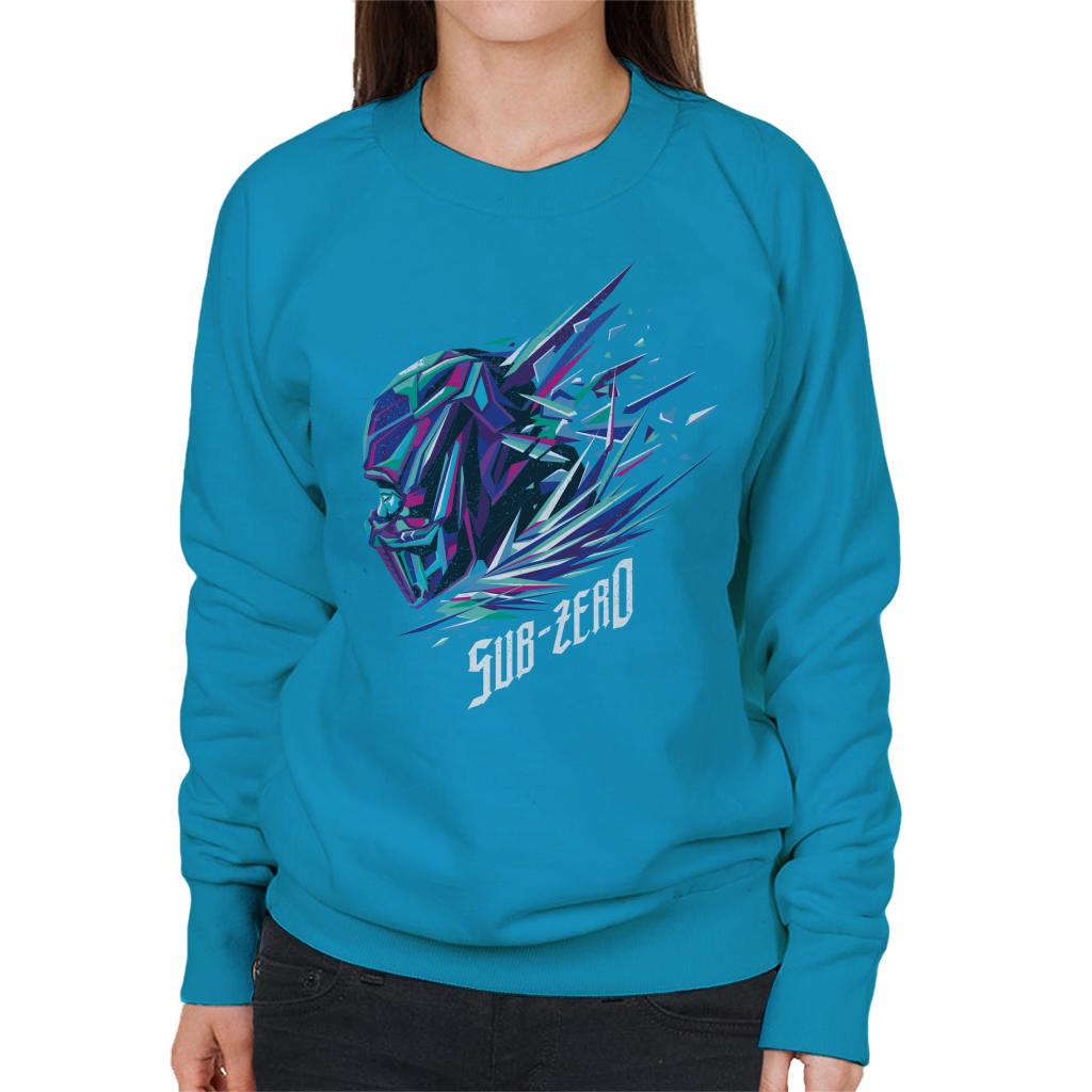 Mortal Kombat Sub Zero Head Women's Sweatshirt-ALL + EVERY
