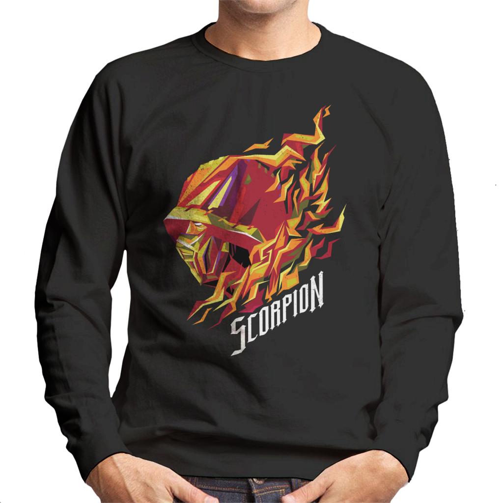 Mortal Kombat Scorpion Head Men's Sweatshirt-ALL + EVERY