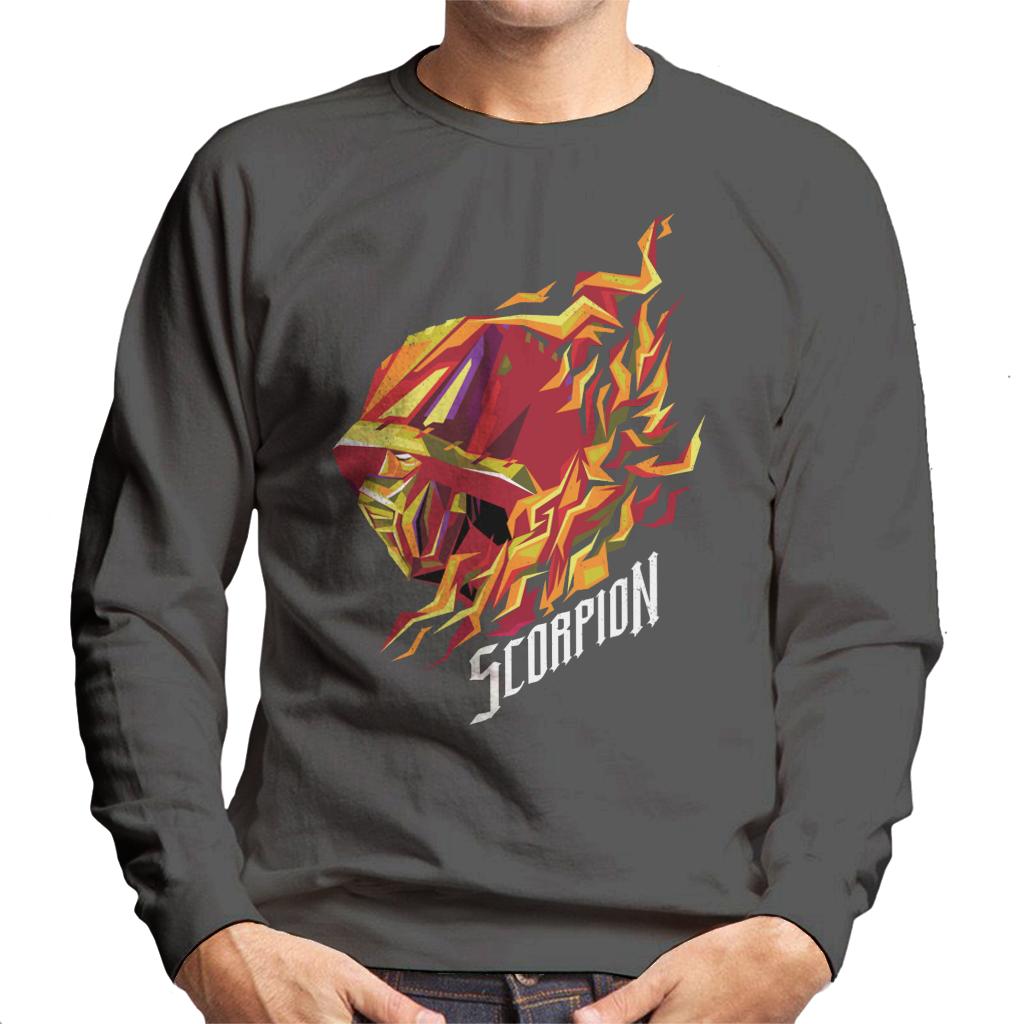 Mortal Kombat Scorpion Head Men's Sweatshirt-ALL + EVERY