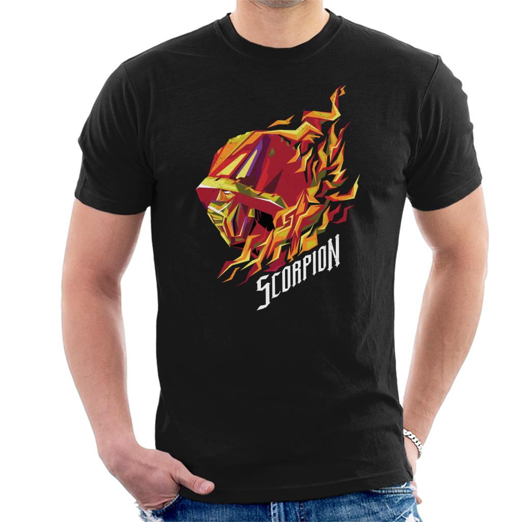 Mortal Kombat Scorpion Head Men's T-Shirt-ALL + EVERY