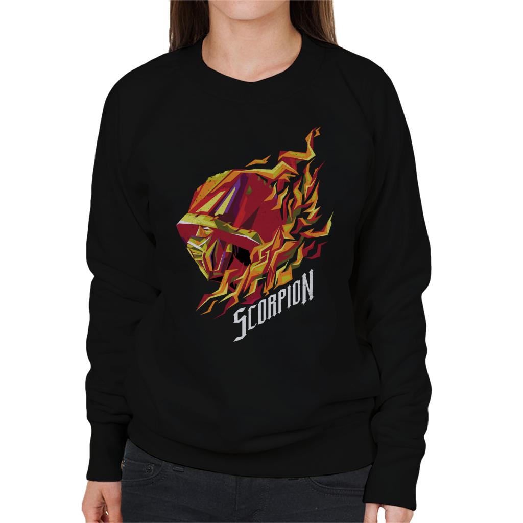 Mortal Kombat Scorpion Head Women's Sweatshirt-ALL + EVERY