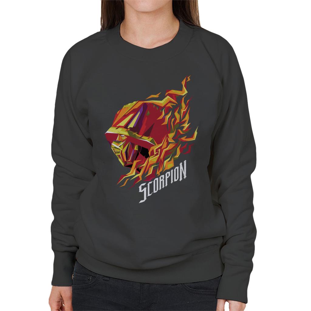 Mortal Kombat Scorpion Head Women's Sweatshirt-ALL + EVERY