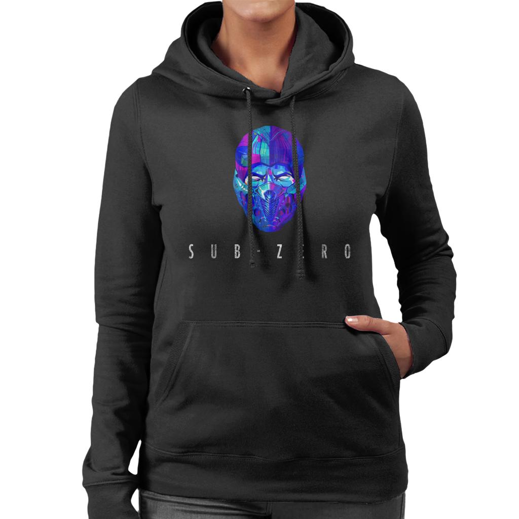 Mortal Kombat Sub Zero Mask Women's Hooded Sweatshirt-ALL + EVERY