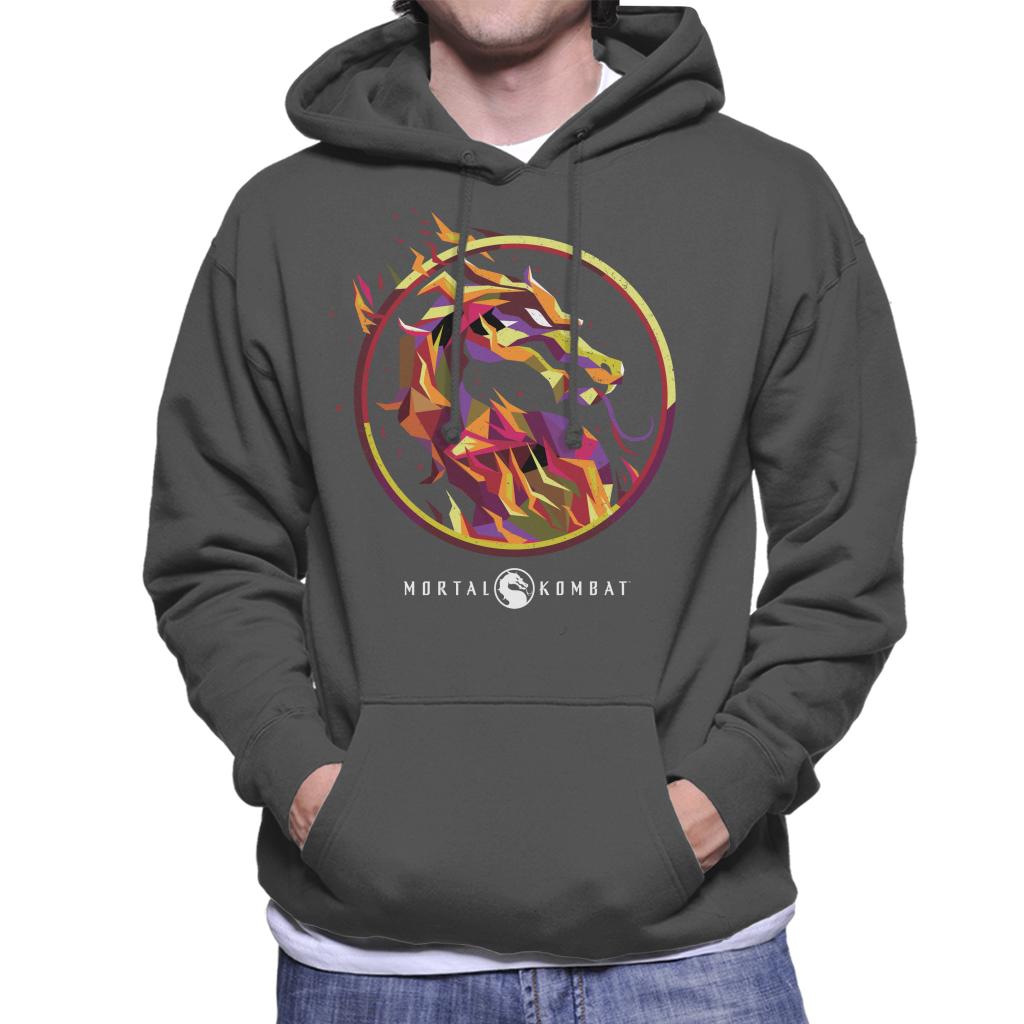 Mortal Kombat Scorpion Flame Art Logo Men's Hooded Sweatshirt-ALL + EVERY