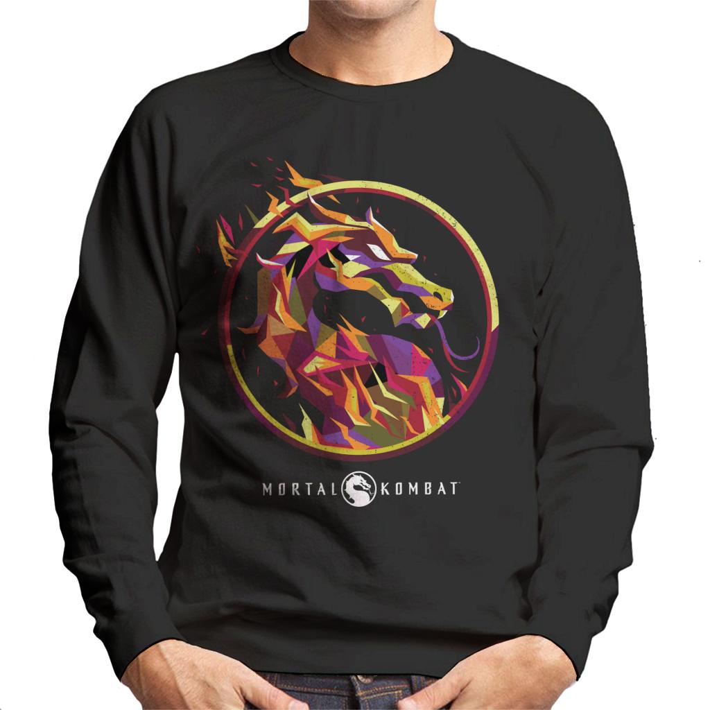 Mortal Kombat Scorpion Flame Art Logo Men's Sweatshirt-ALL + EVERY