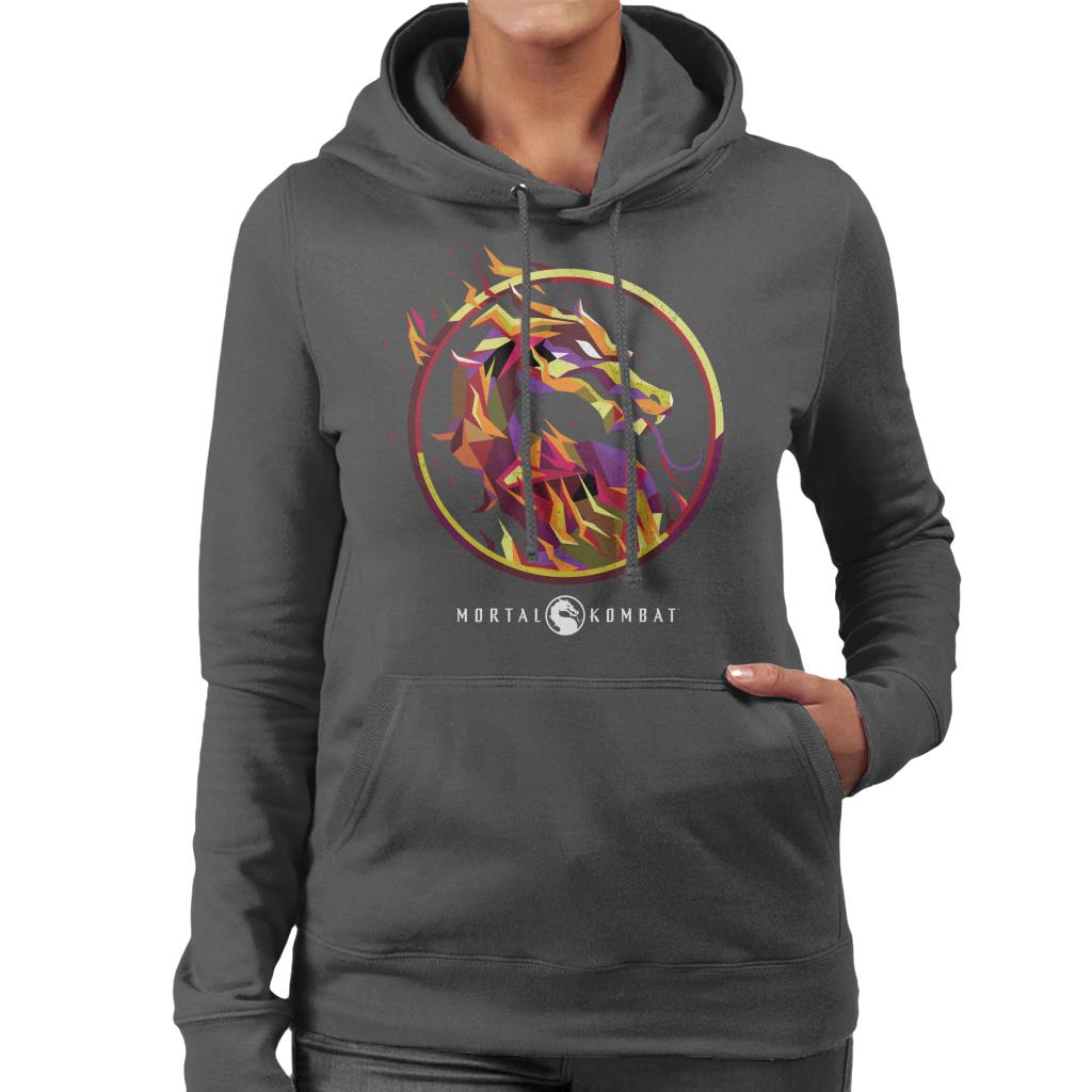 Mortal Kombat Scorpion Flame Art Logo Women's Hooded Sweatshirt-ALL + EVERY