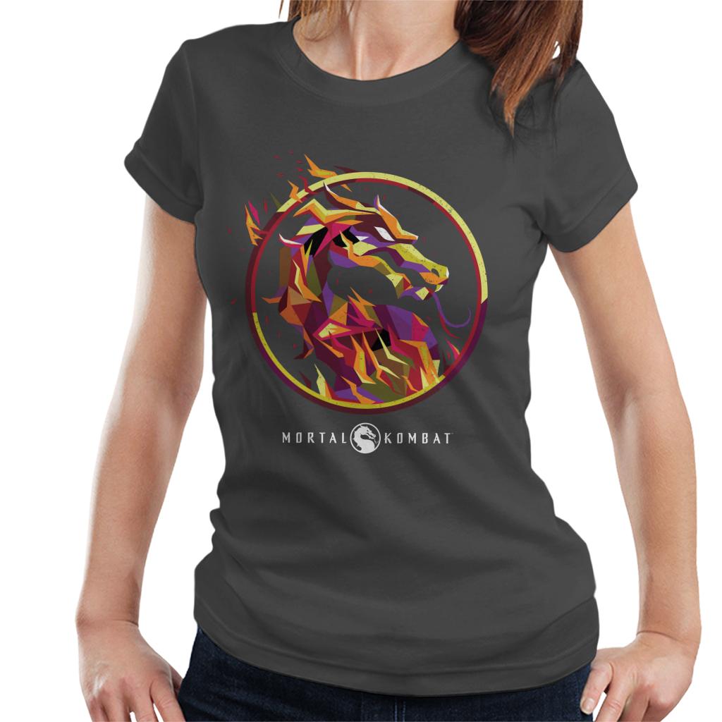 Mortal Kombat Scorpion Flame Art Logo Women's T-Shirt-ALL + EVERY