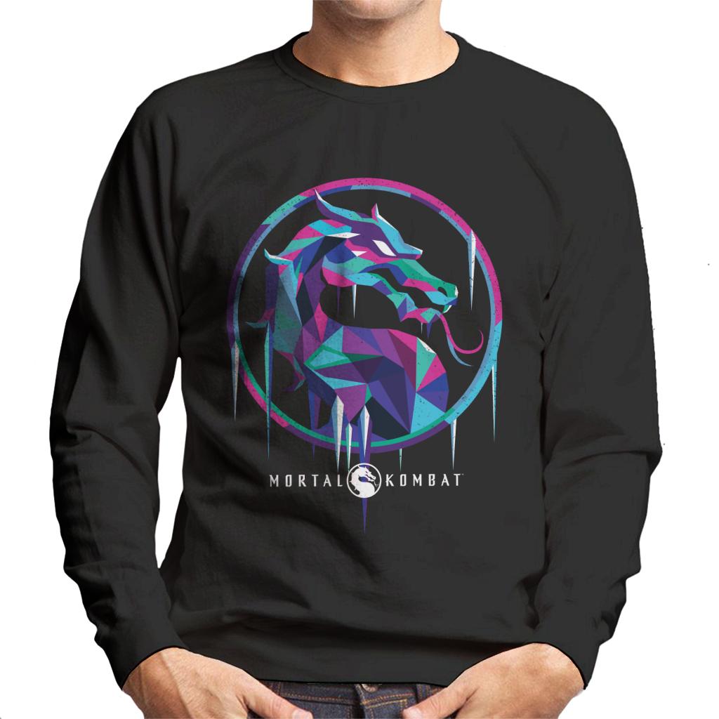 Mortal Kombat Sub Zero Ice Art Logo Men's Sweatshirt-ALL + EVERY