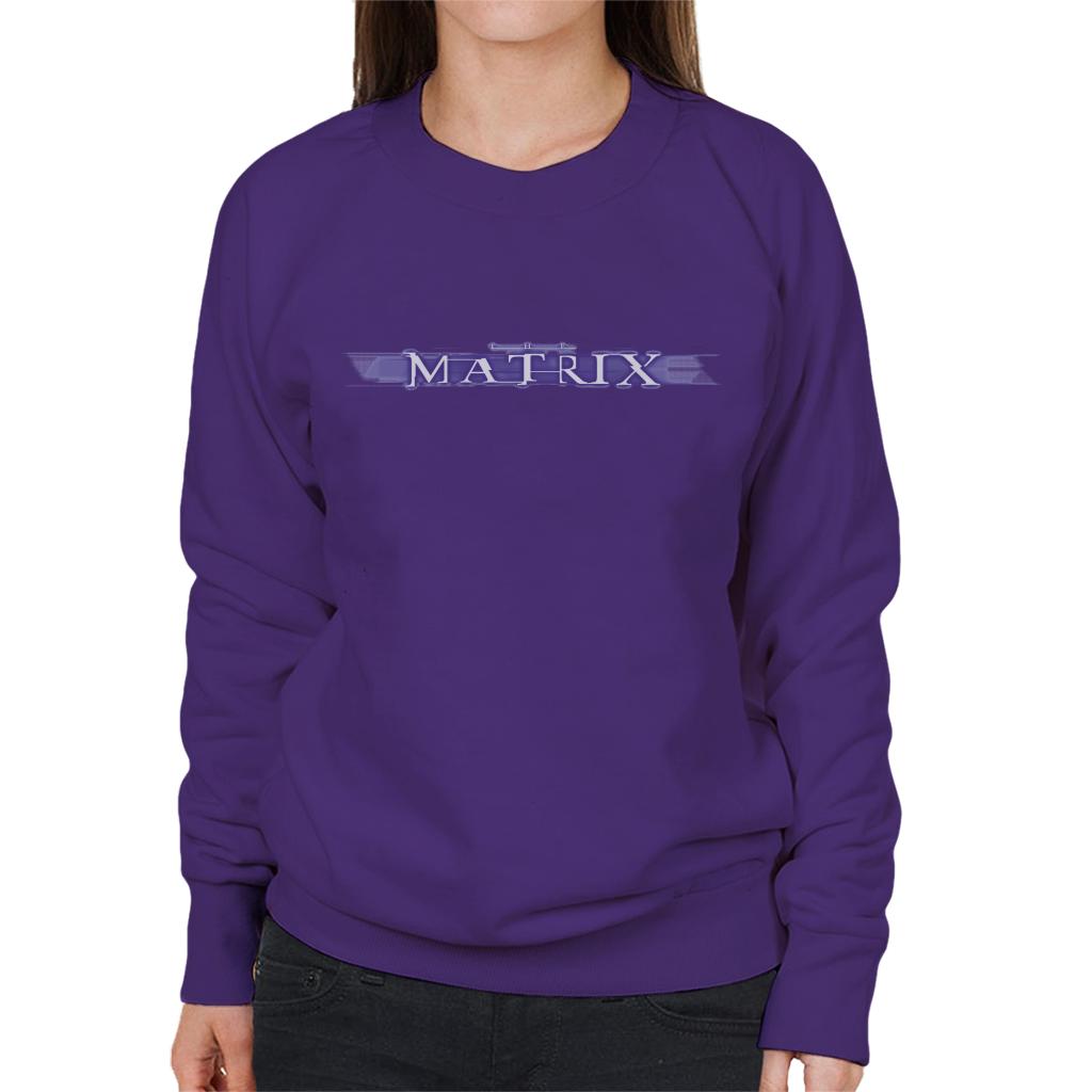 The Matrix Purple Logo Women's Sweatshirt-ALL + EVERY