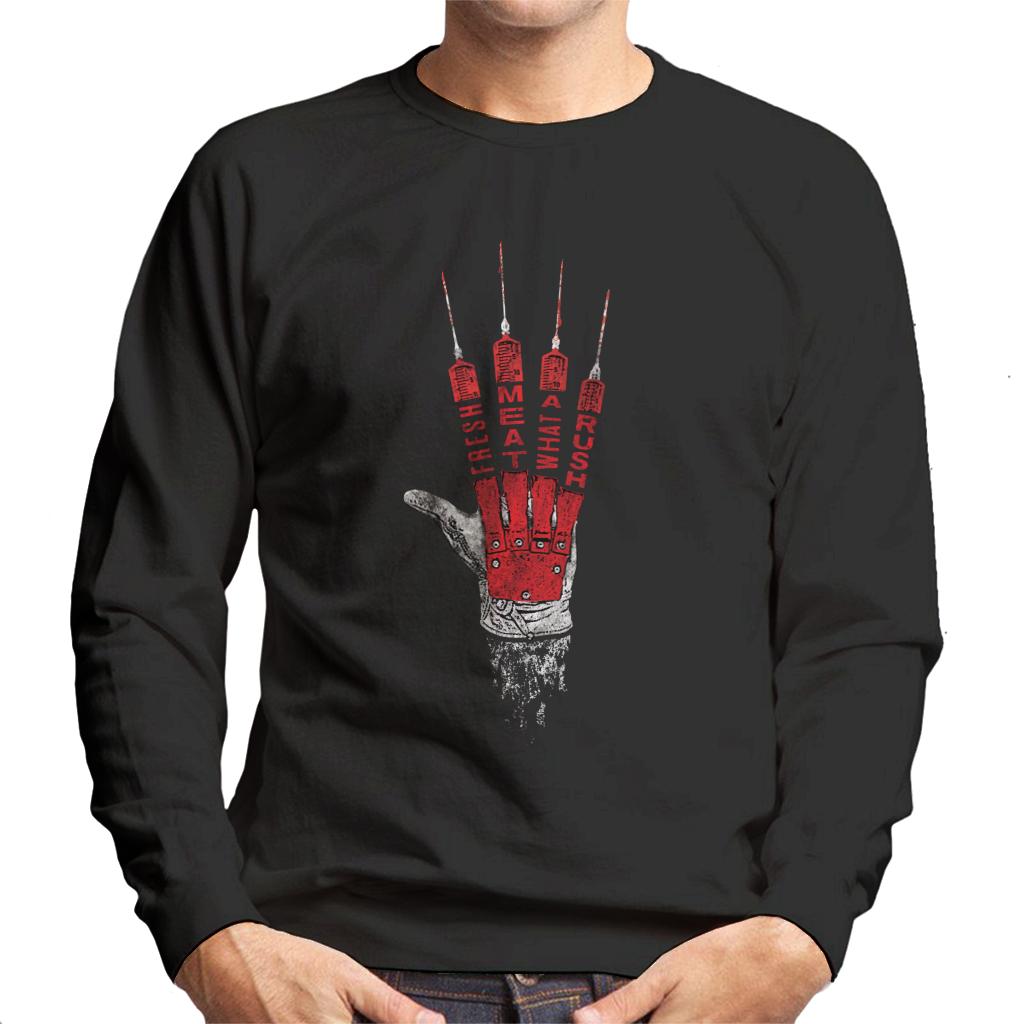 A Nightmare On Elm Street Freddy Krueger Fresh Meat Men's Sweatshirt-ALL + EVERY