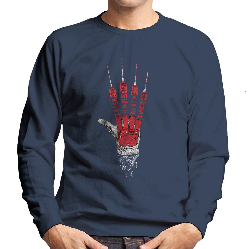 A Nightmare On Elm Street Freddy Krueger Fresh Meat Men's Sweatshirt-ALL + EVERY