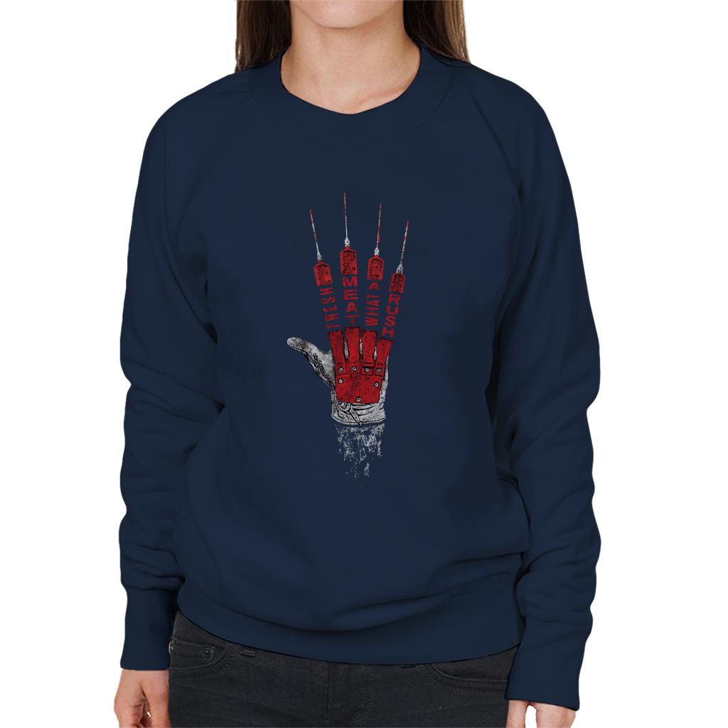 A Nightmare On Elm Street Freddy Krueger Fresh Meat Women's Sweatshirt-ALL + EVERY