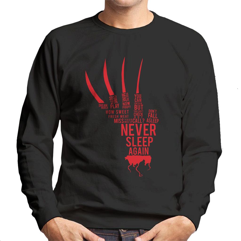 A Nightmare On Elm Street Freddy Krueger Never Sleep Again Men's Sweatshirt-ALL + EVERY