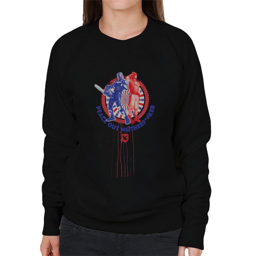 Peacemaker Peace Out Women's Sweatshirt-ALL + EVERY