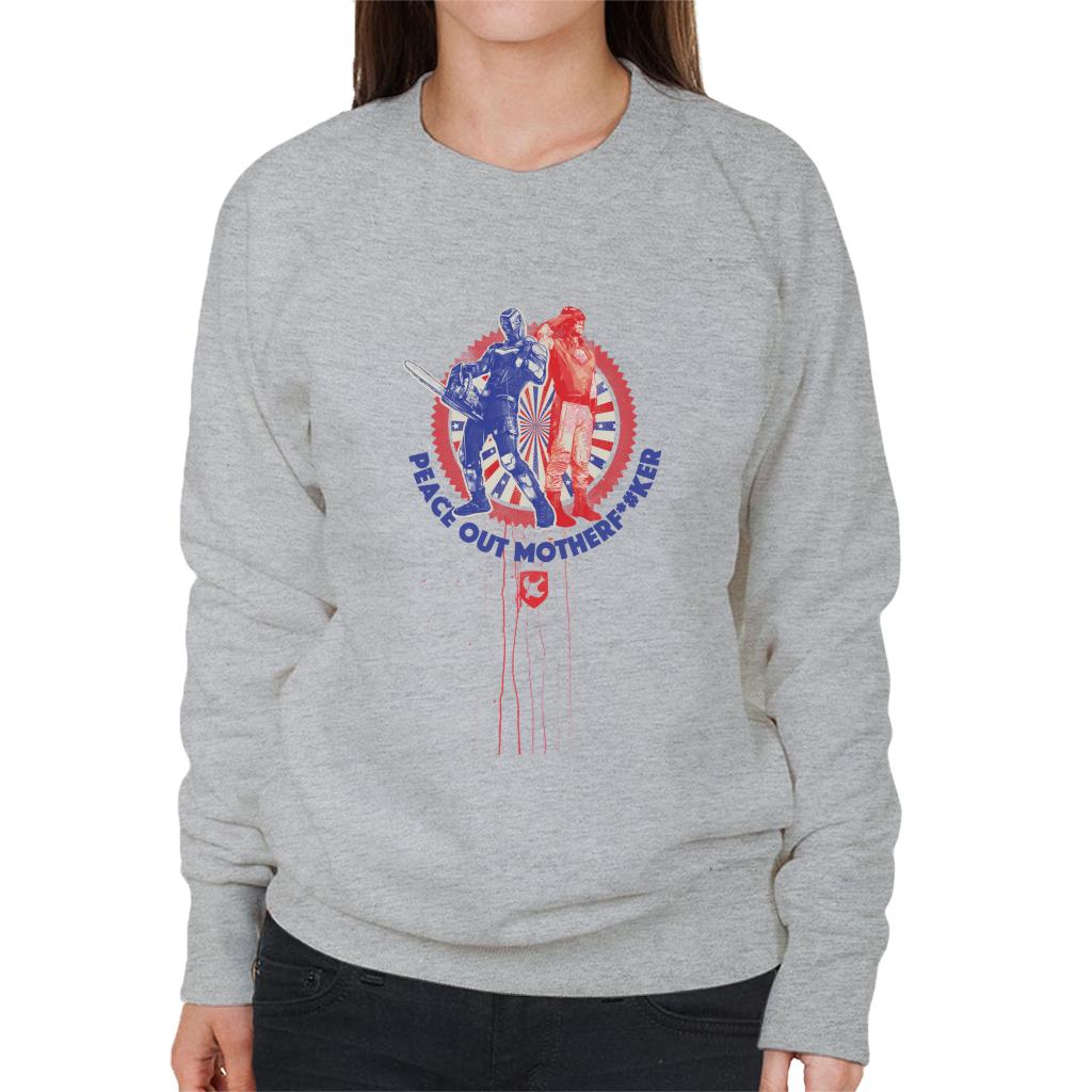 Peacemaker Peace Out Women's Sweatshirt-ALL + EVERY