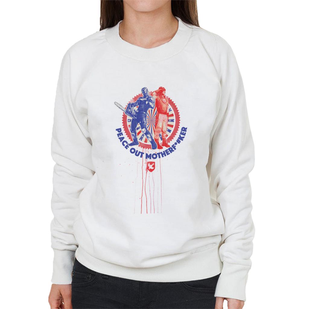 Peacemaker Peace Out Women's Sweatshirt-ALL + EVERY