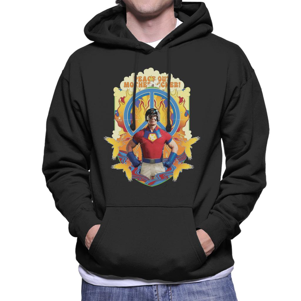 Peacemaker Peace Out Fiery Eagly Men's Hooded Sweatshirt-ALL + EVERY