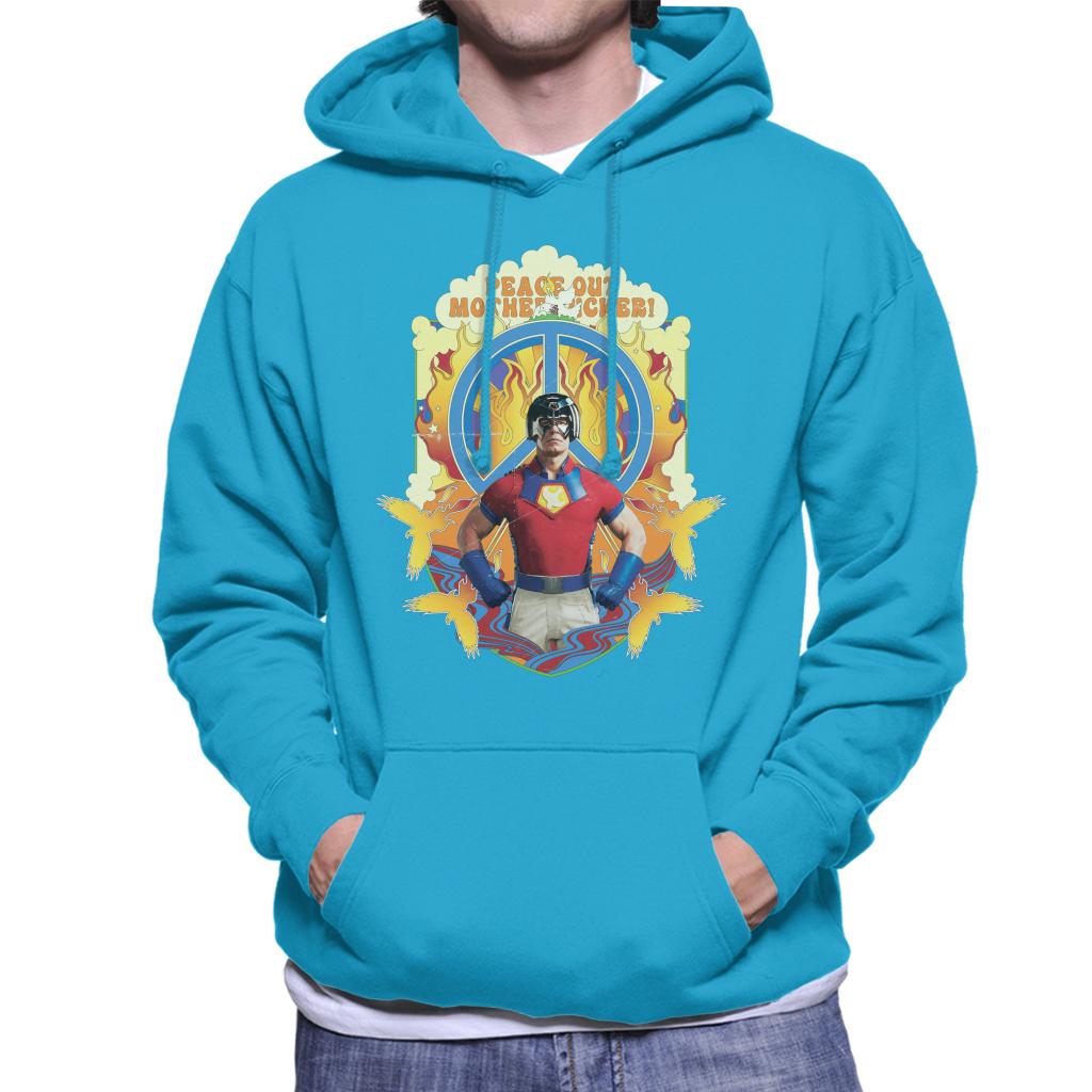 Peacemaker Peace Out Fiery Eagly Men's Hooded Sweatshirt-ALL + EVERY