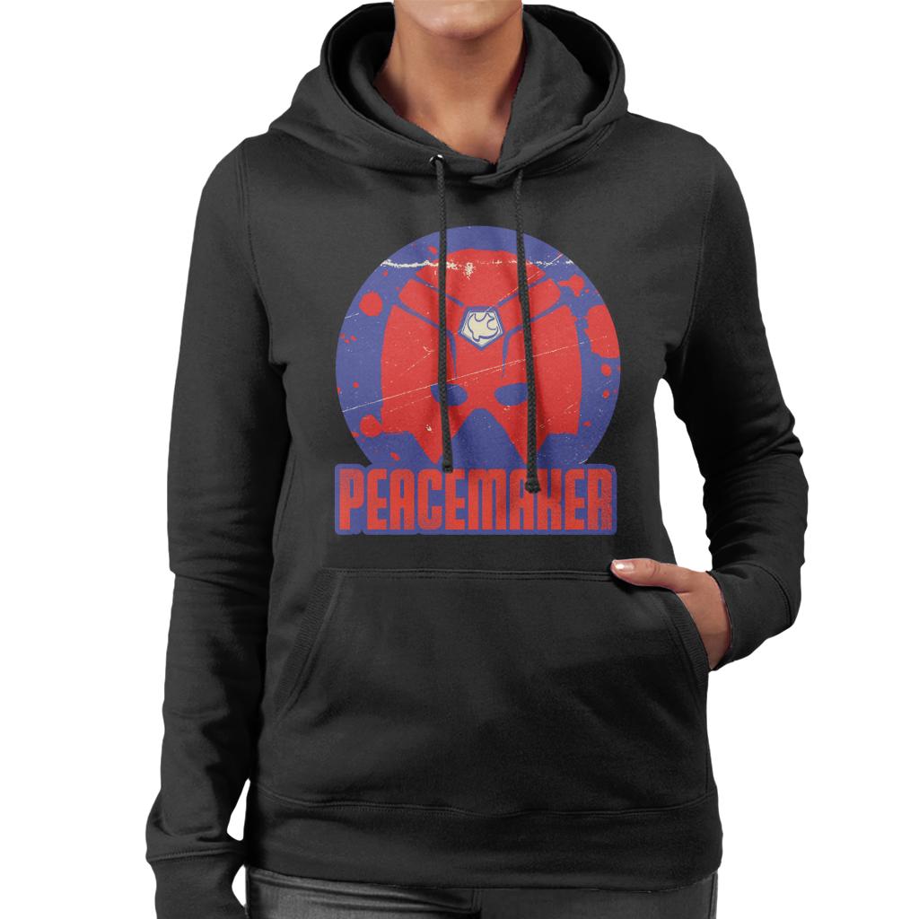 Peacemaker Red Helmet Silhouette Women's Hooded Sweatshirt-ALL + EVERY